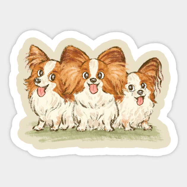 Three Papillons Sticker by sanogawa